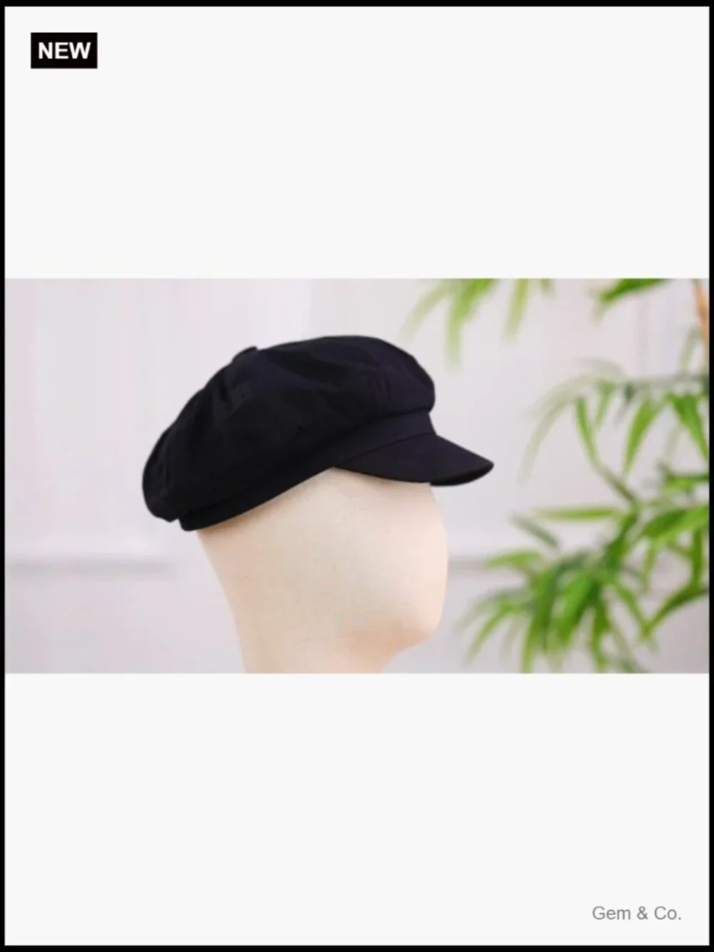 Women Newsboy Cap Visor Beret 8 Panels Vintage Cabbie Hat Octagonal Cotton